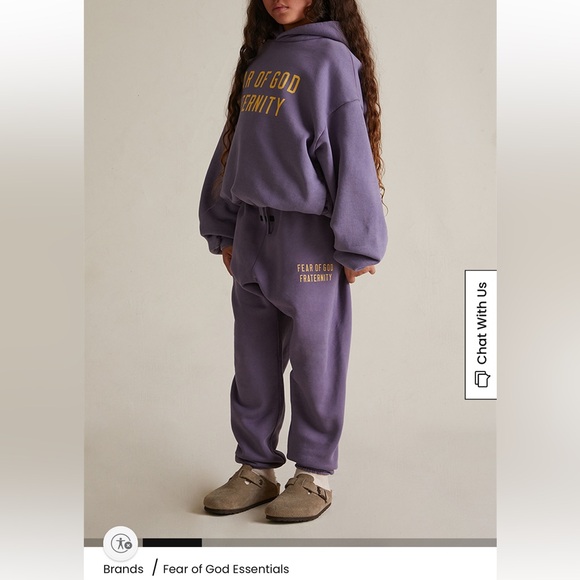 Fear of God Purple Hoodie and Sweatpants Set